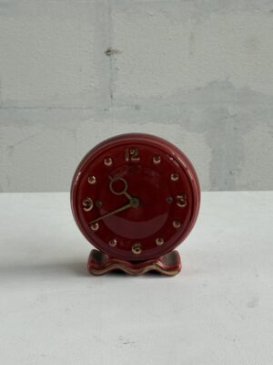 RED CERAMIC ALARM CLOCK