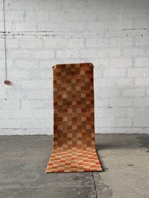 ORANGE CHECKERED GABBEH RUNNER